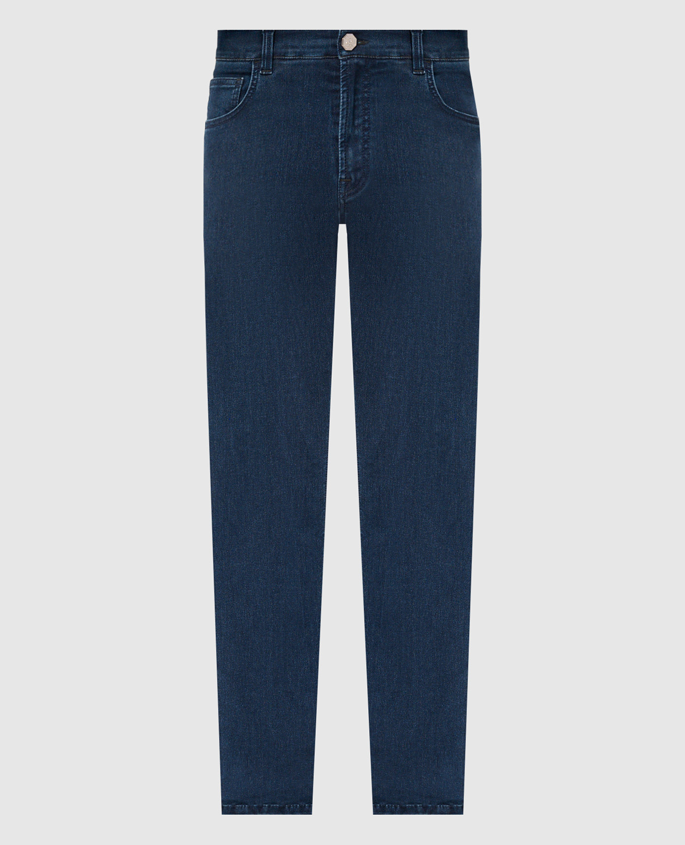 

Blue jeans with logo patch Stefano Ricci