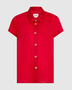 Khaite Keefe red silk blouse 23833002