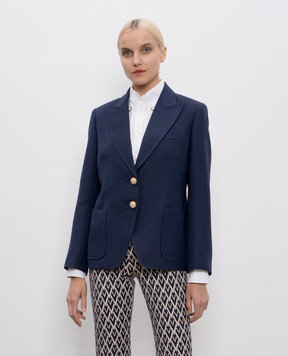 Valentino Blue wool and silk jacket 7B3CE4E01CF