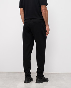 Brunello Cucinelli Black joggers with zippers MM8313263G