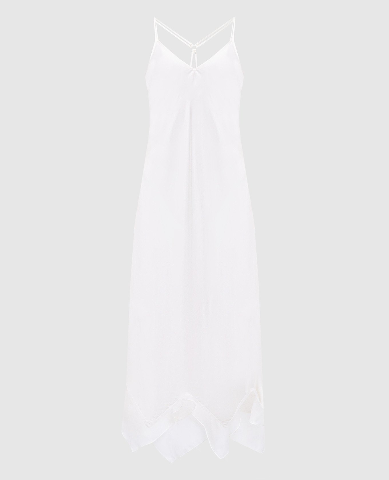 

Beige midi dress with an asymmetrical cut Twinset
