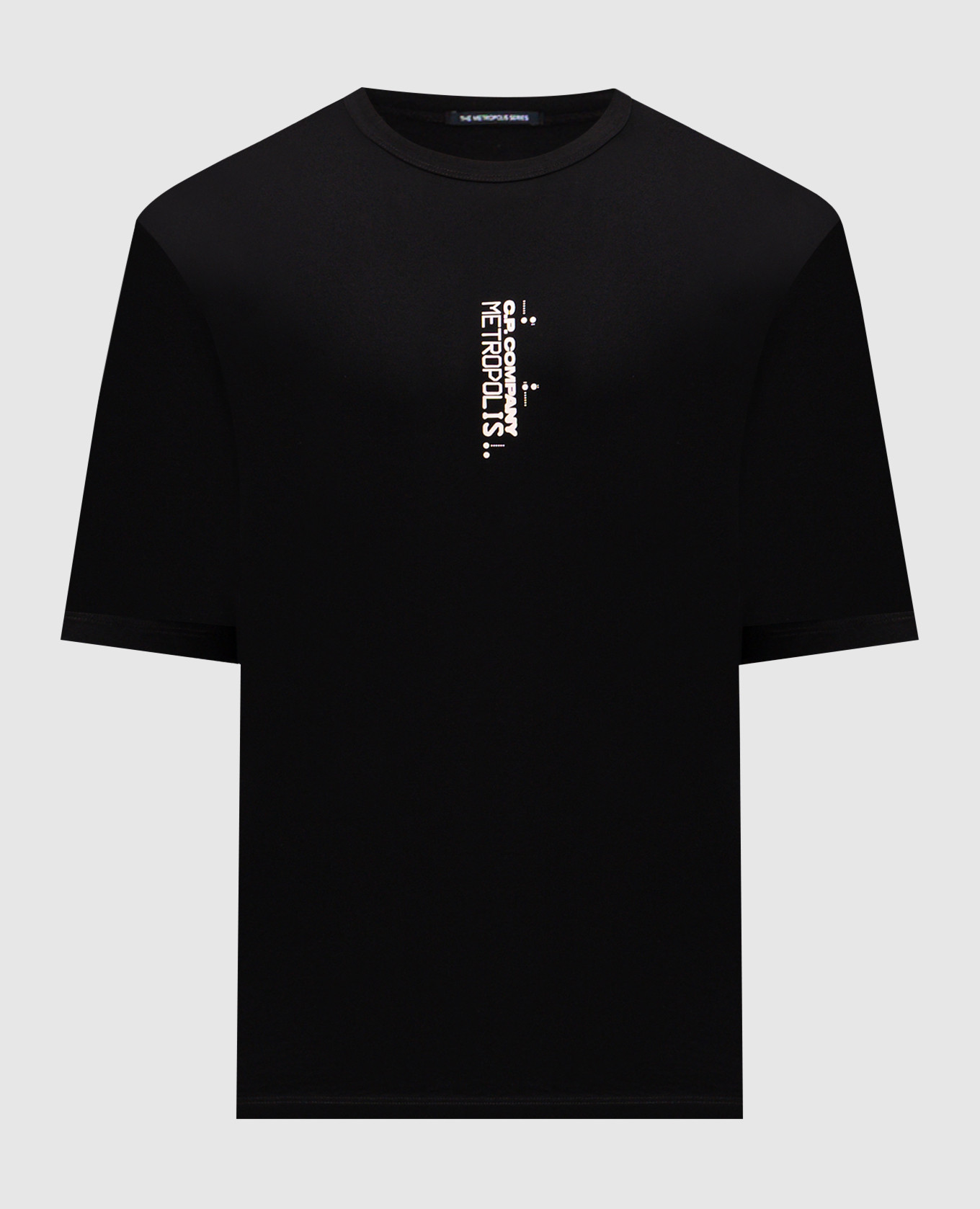Black T-shirt with contrast logo print C.P. Company
