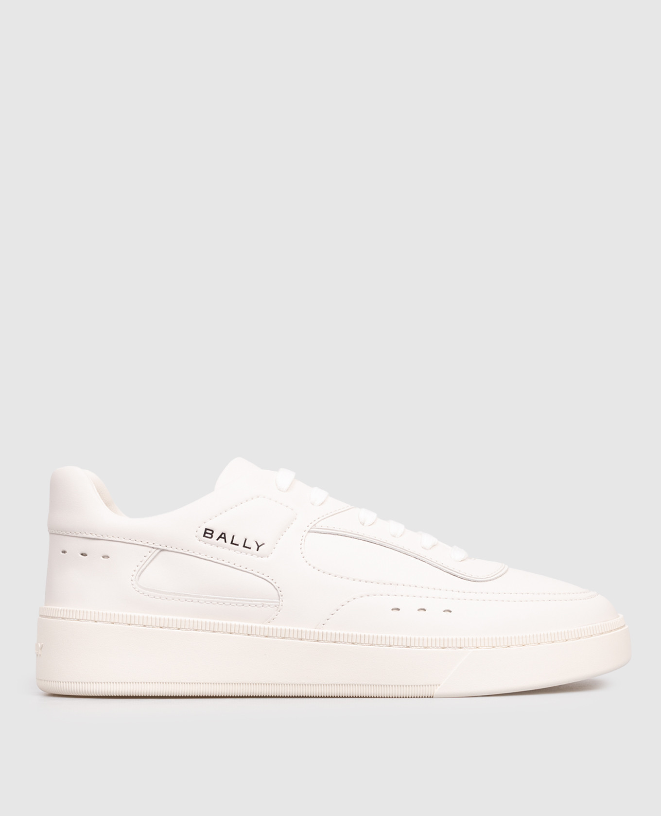 Raise white leather sneakers with logo