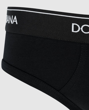 Dolce&Gabbana Set of black briefs with logo M9C03JONN95
