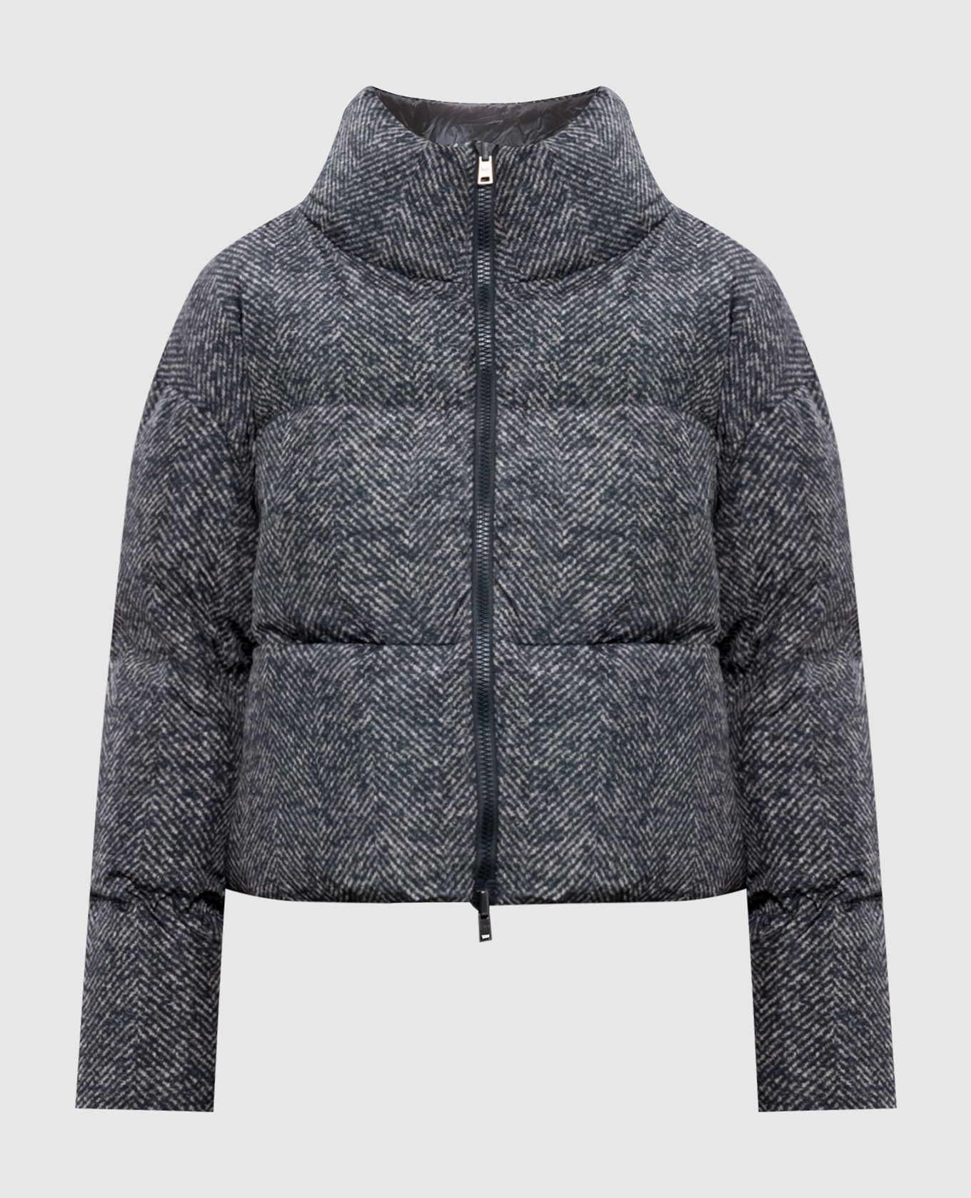 

Gray double-sided down jacket with a print Herno, Серый