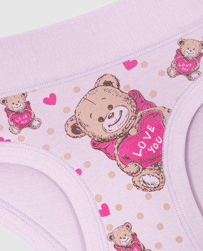 RiminiVeste Emy Bimba baby purple panties with Love you print B2778