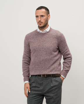 Brunello Cucinelli Burgundy melange jumper with wool MSO706800