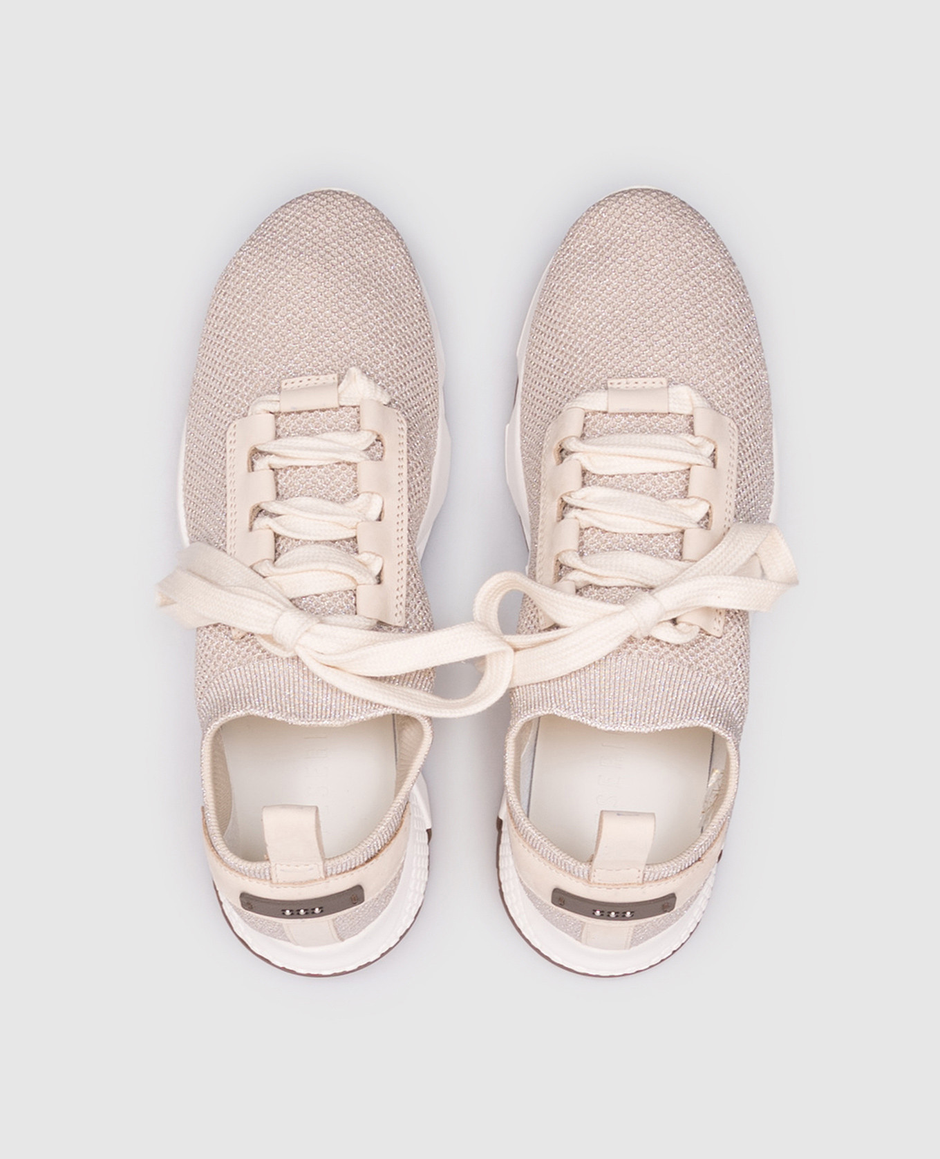 

Beige sneakers with lurex Peserico