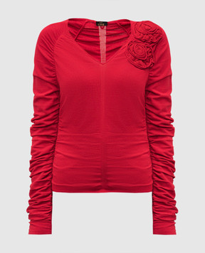 Twinset Red long sleeve with applique 251AP3074