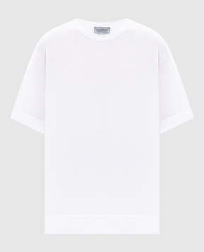 John Smedley DANBY white t-shirt with slits DANBY