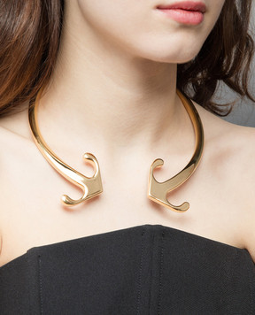 Off-White Mono Arrow gold necklace OWOB133S24MET001
