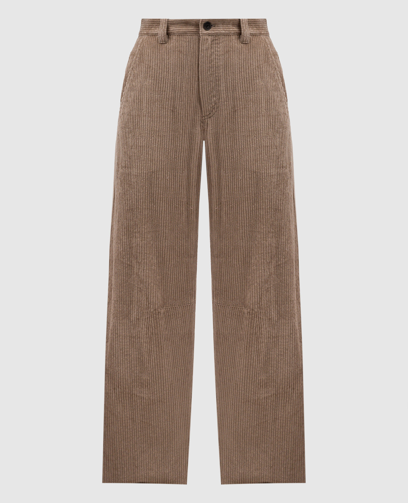 

Beige corduroy pants with monil chain Brunello Cucinelli