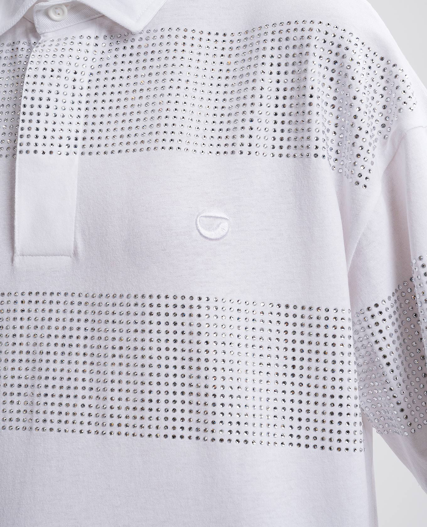 

White polo with crystals Coperni