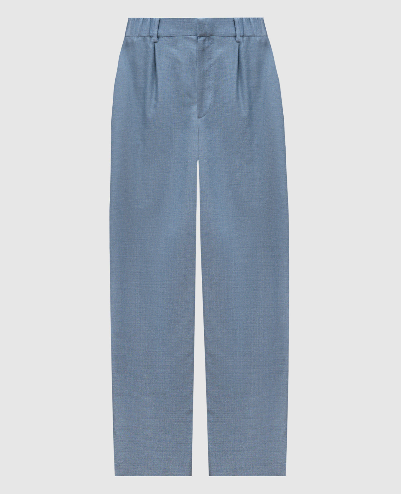 

Blue silk and wool pants Agnona, Light blue