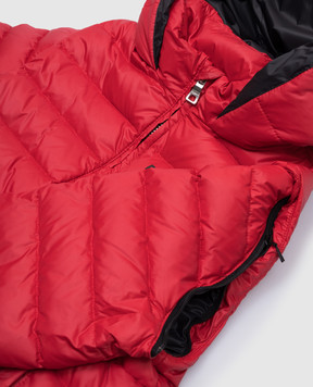 Balmain Children's red down jacket with logo print BV2P37N0014410