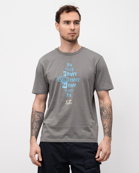 C.P. Company Grey T-shirt with logo print MTS308A005431G