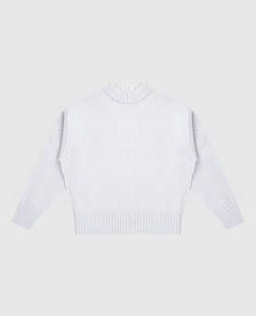 Palm Angels Children's blue sweater with wool and cashmere PBHE002F25KNI001412