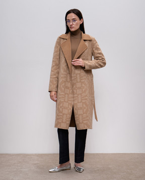 Max Mara Brown double-sided ABITO coat made of scented wool ABITO