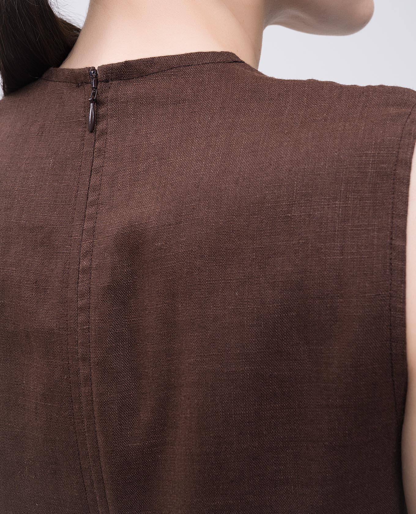 

Marteret brown linen top Faithfull