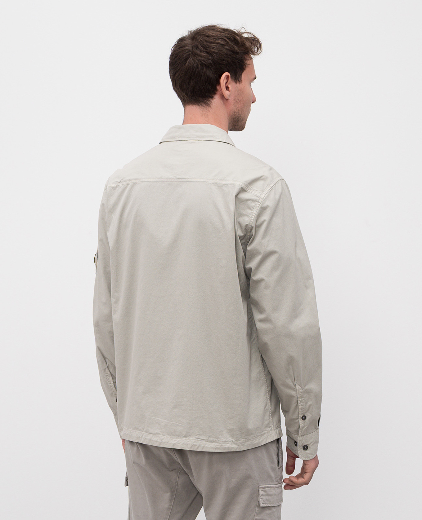 

Gray zip-up shirt with logo C.P. Company, Grey