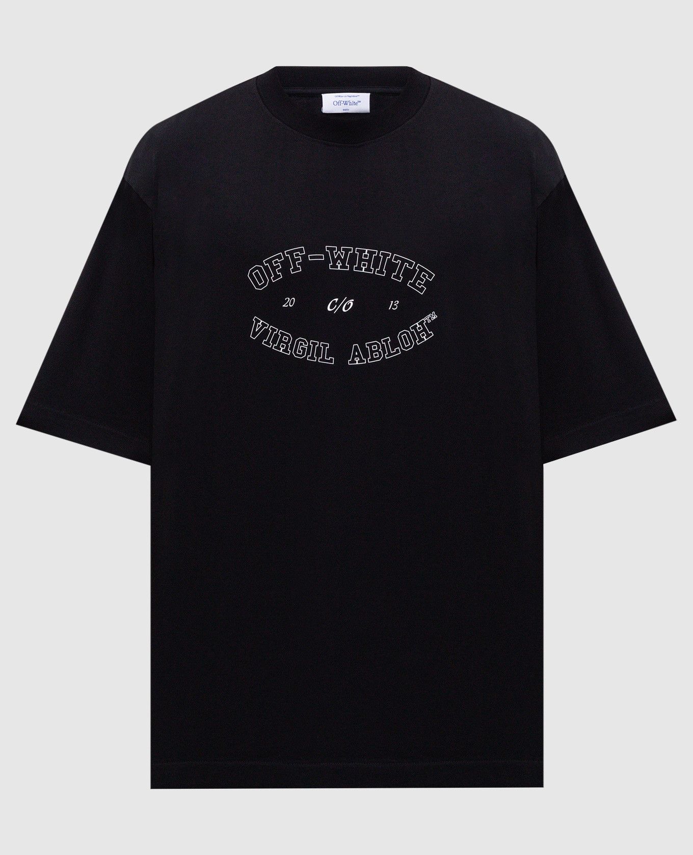 

Black College T-shirt with contrast logo print Off-White