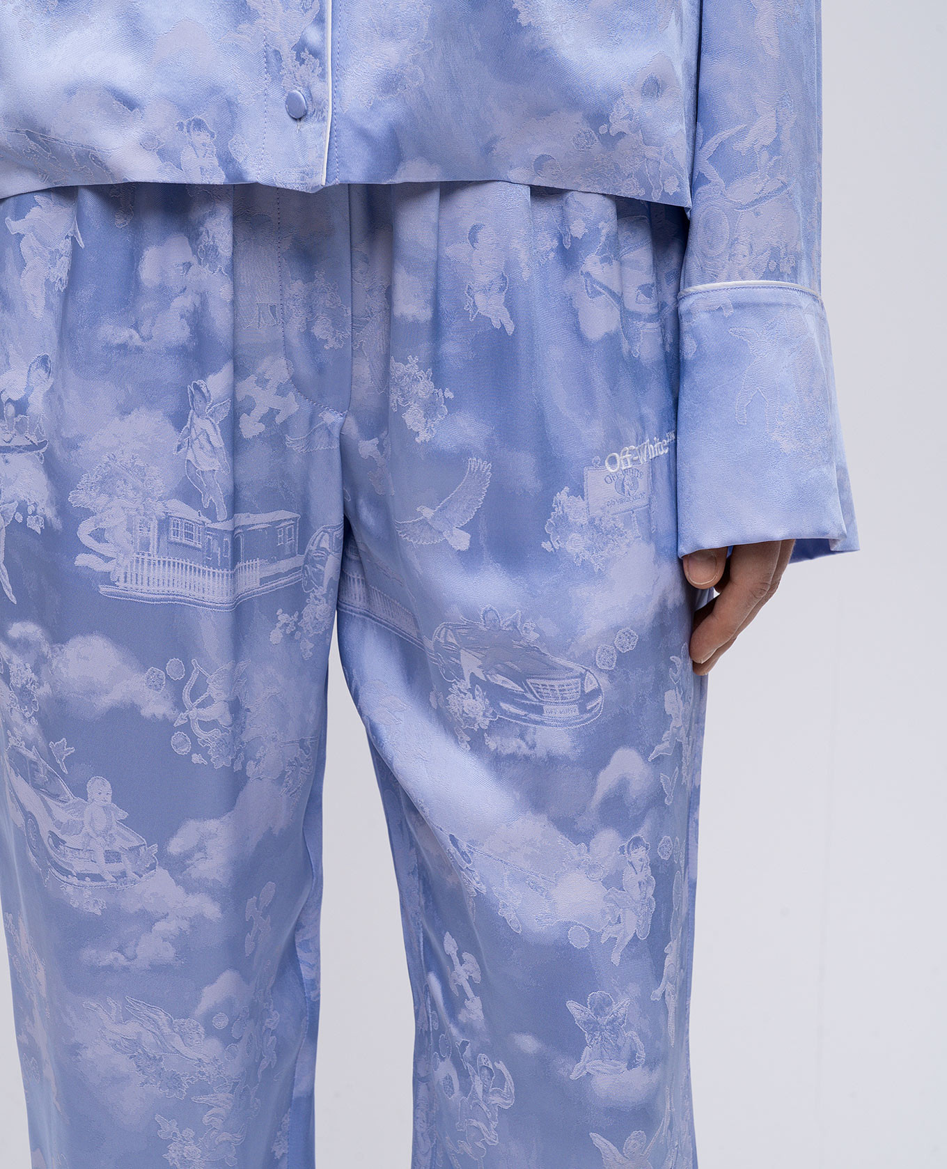 

Purple pants with a fresco pattern Off-White, Violet