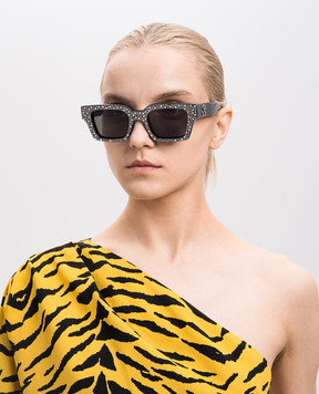 Off-White Virgil Silver Black Crystal Sunglasses OERI126C99PLA001