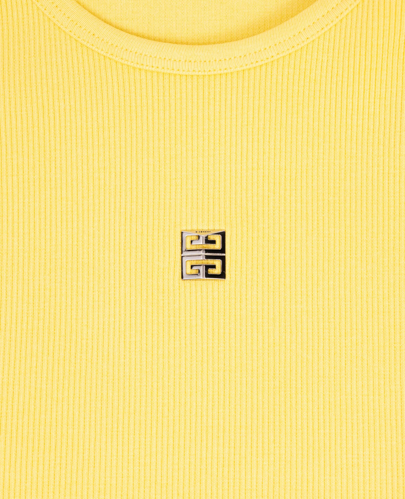 

Children's yellow ribbed dress with emblem Givenchy