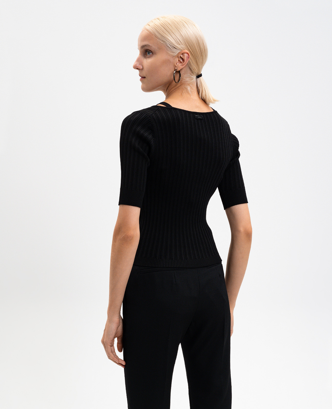 

Black ribbed top Juun.j