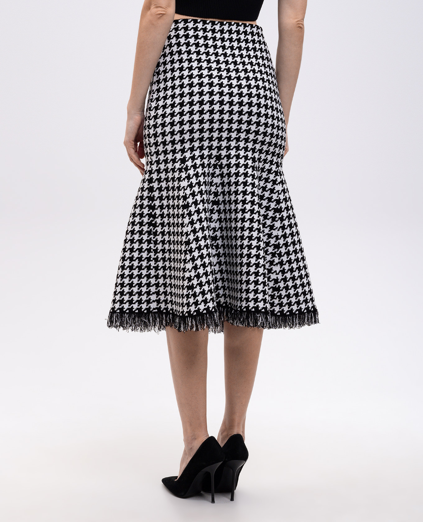 

Midi skirt with pattern Alexander McQueen, White