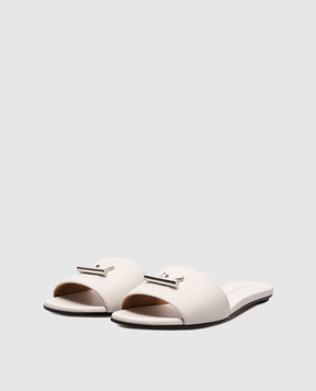 Alexander McQueen White leather flip-flops 817471WIACT
