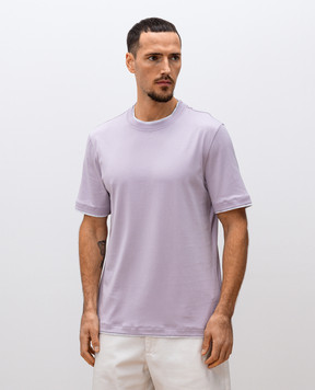 Brunello Cucinelli Purple layered T-shirt M0B137427