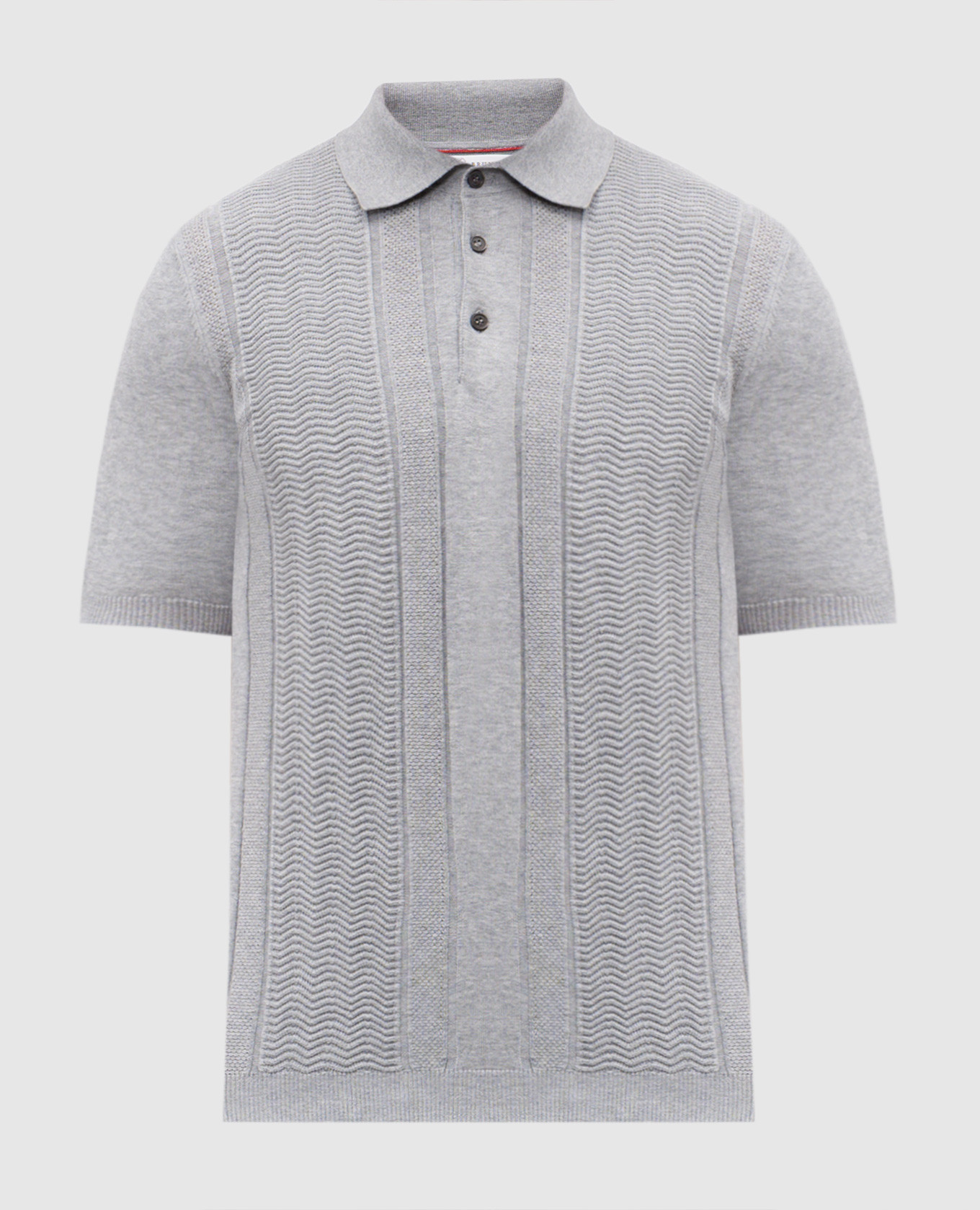 

Gray polo with pattern Brunello Cucinelli, Grey