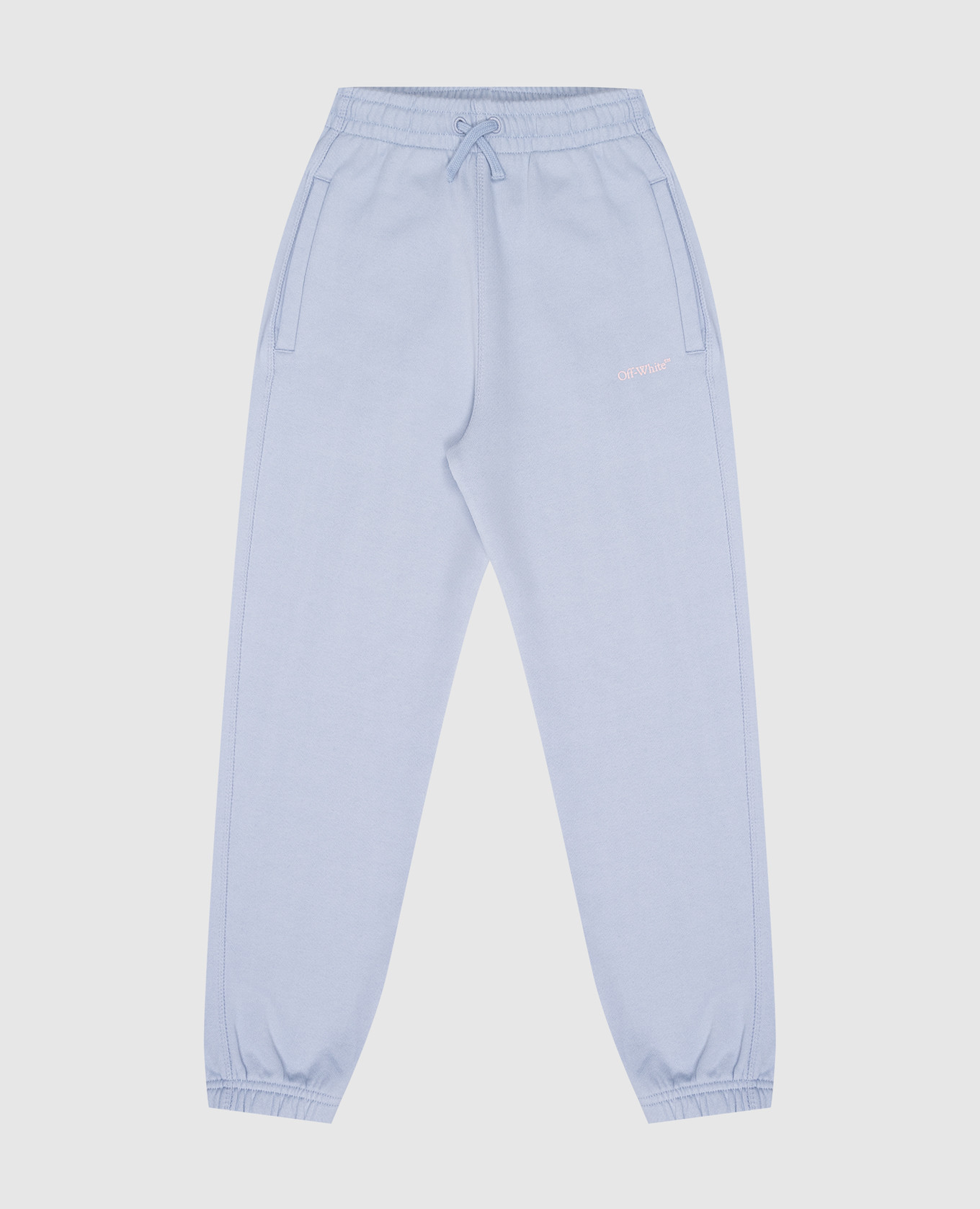 Baby blue joggers with logo print off-white