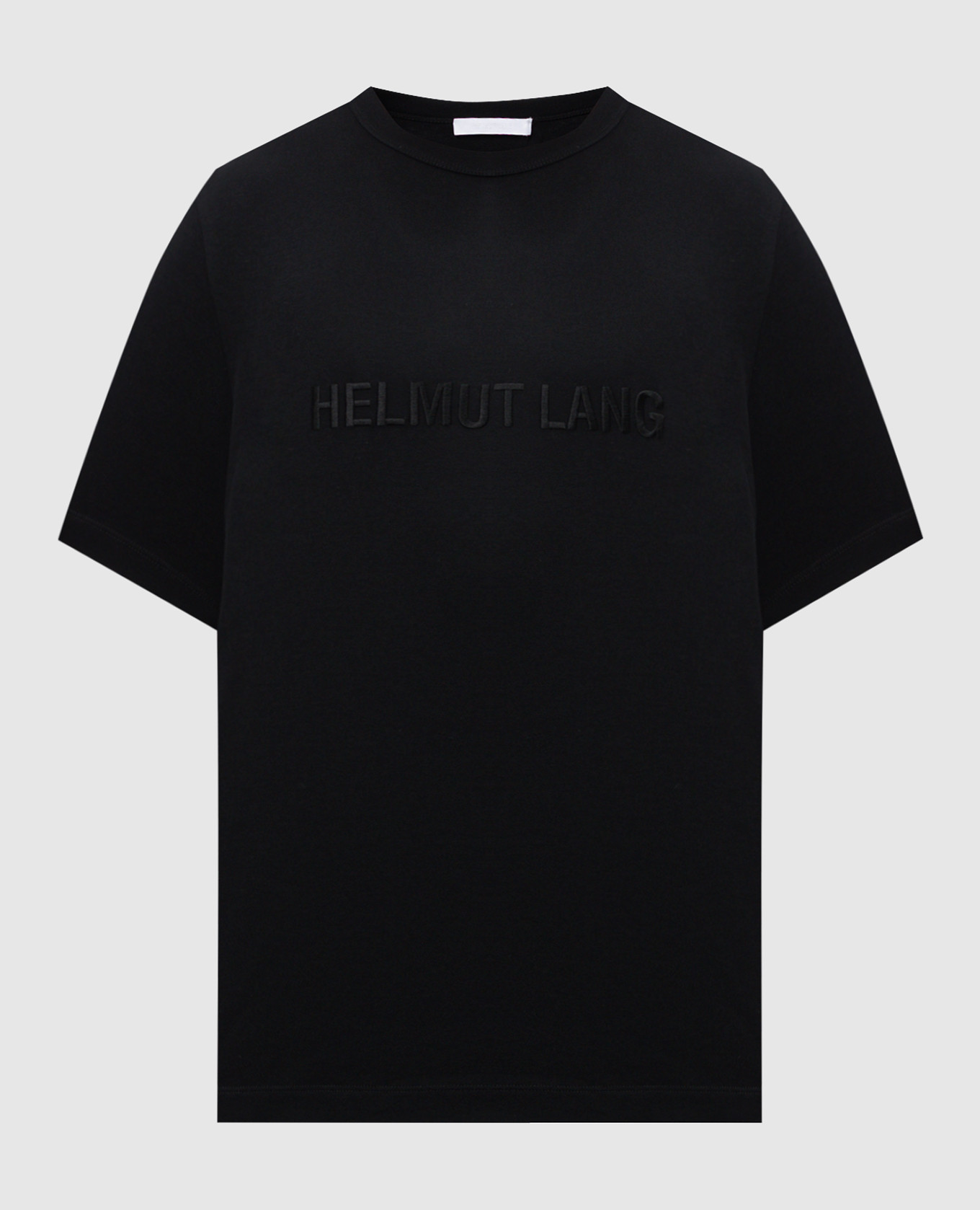Black t-shirt with logo embroidery helmut lang