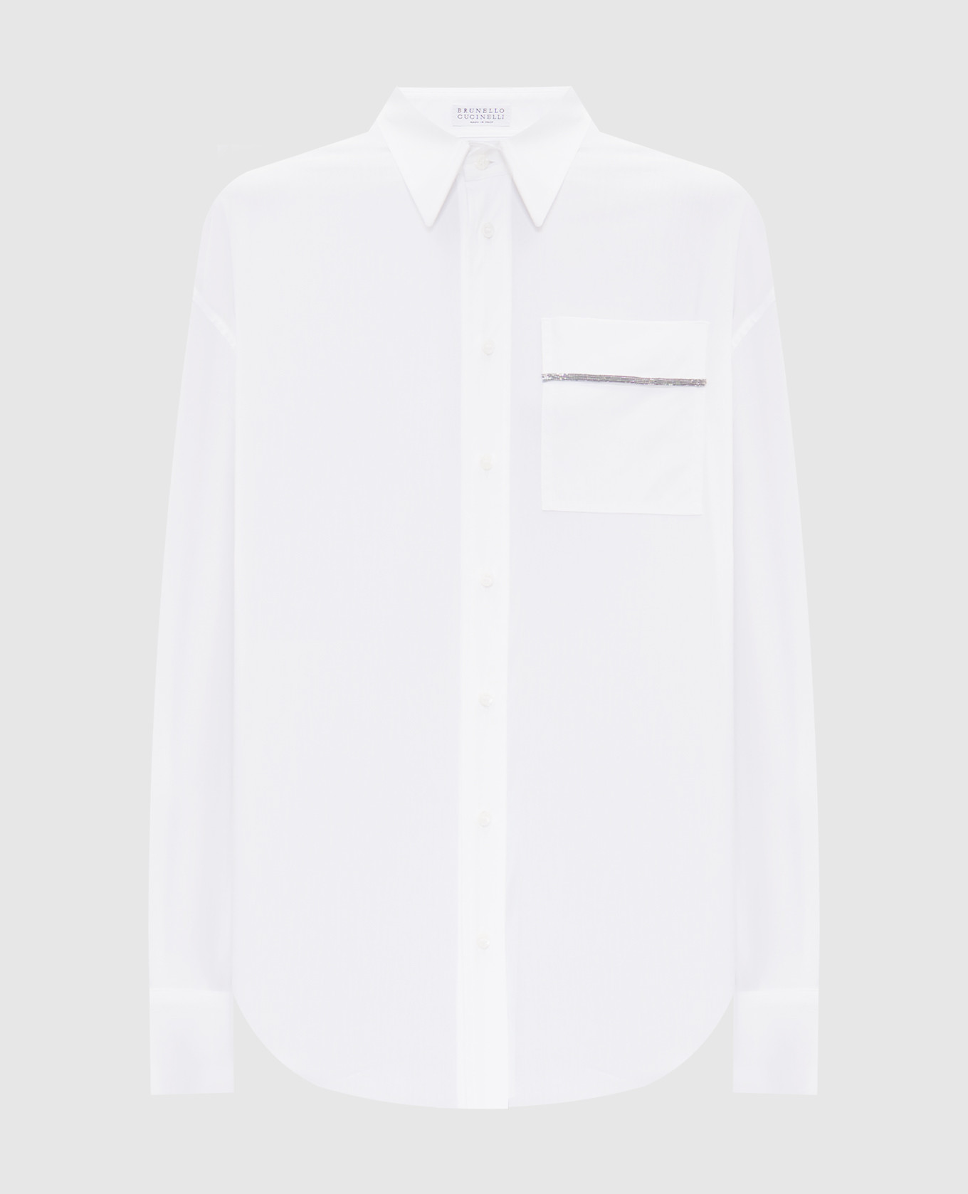 

White shirt with monil chain Brunello Cucinelli