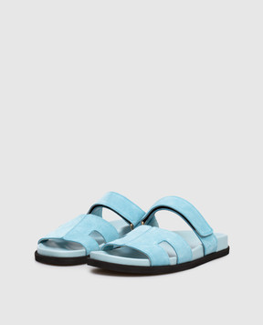 Babe Pay Pls Blue suede flip-flops 276001ZA