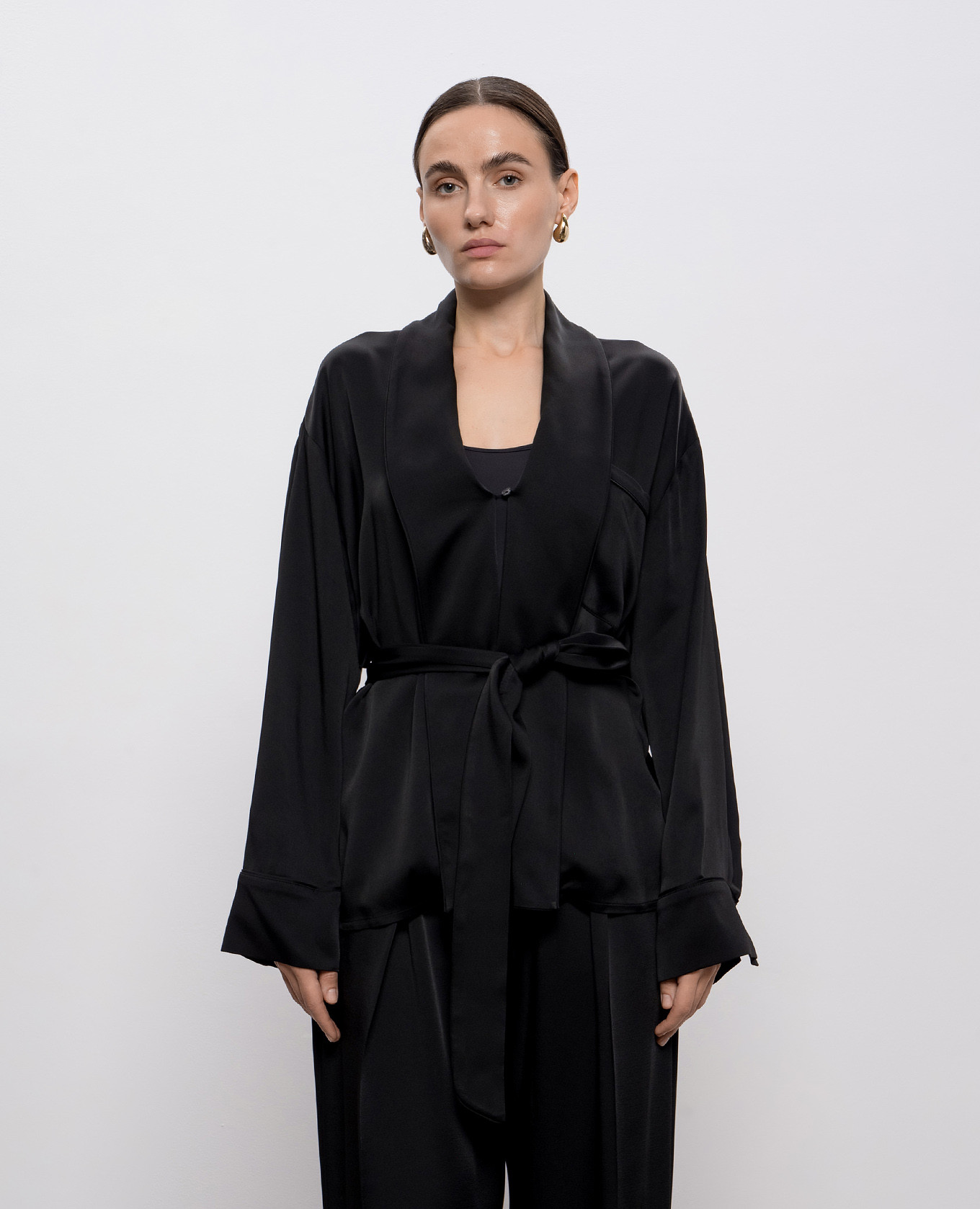 

Black pajama-style blouse Victoria Beckham