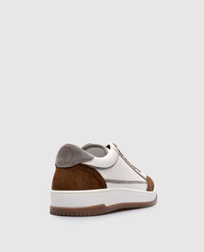 Peserico White leather sneakers with logo R79050C0CC226