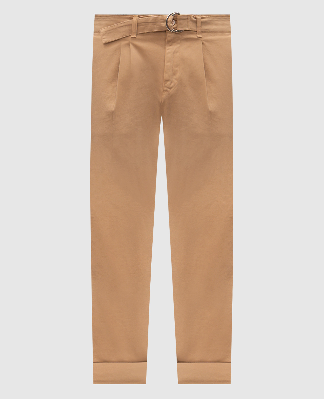 Beige trousers with lapels Exibit