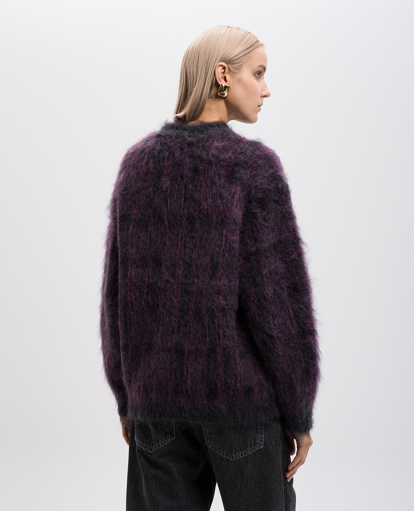 

Purple check wool sweater Alexander Wang, Violet