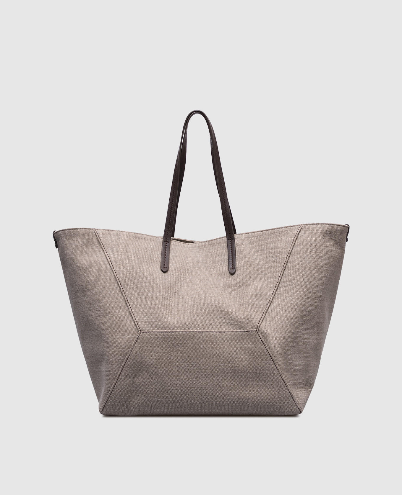 

Beige tote bag with monil chain Brunello Cucinelli