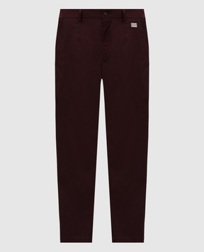 Dolce&Gabbana Burgundy pants with logo GV5ZHTFUFNV