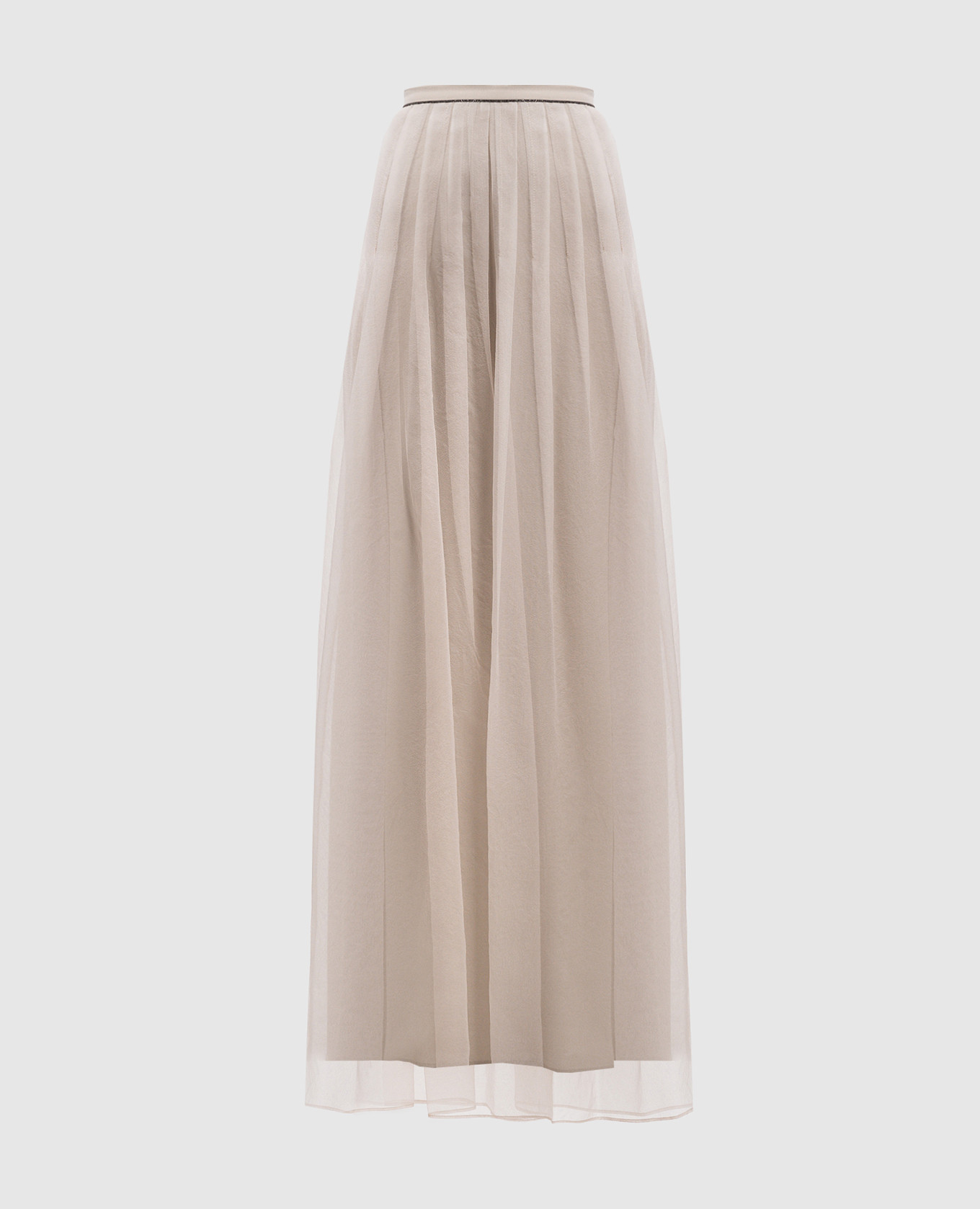 

Beige silk maxi skirt Brunello Cucinelli