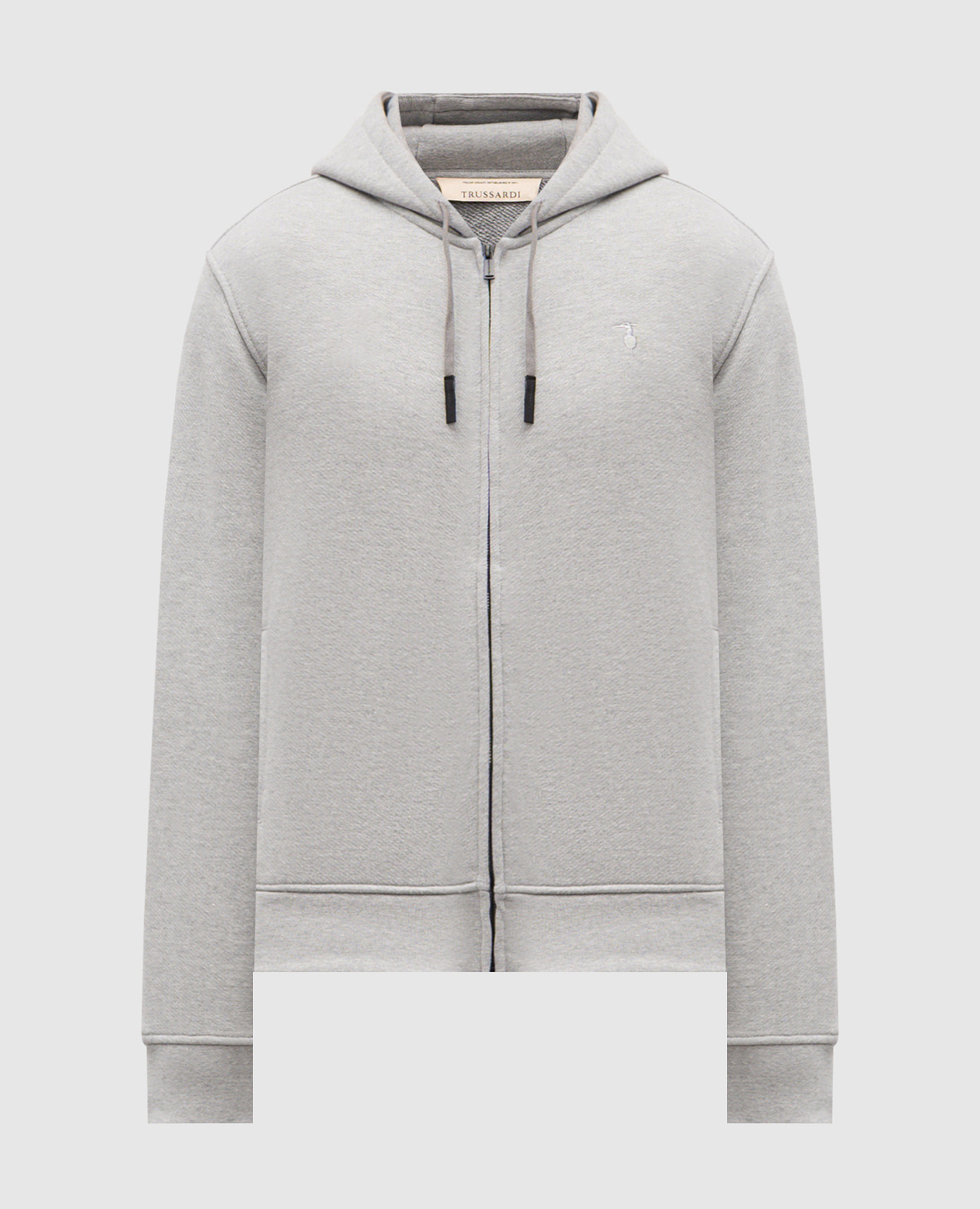 

Grey melange sports jacket with embroidered emblem Trussardi