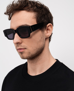 Ami Paris Black sunglasses 75001 with metal Ami de Coeur emblem UGL507AM0004m