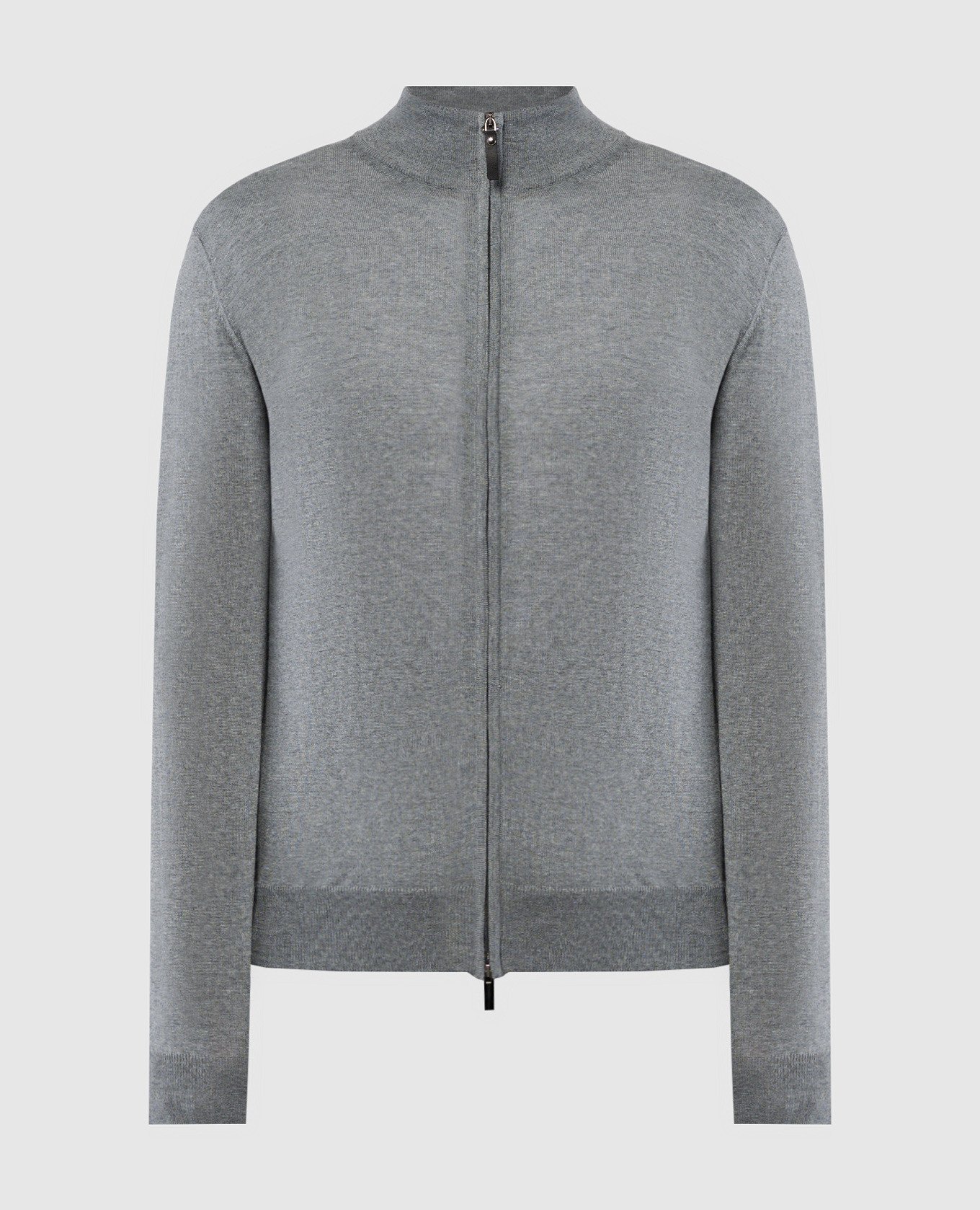 

Gray woolen cardigan Canali, Grey