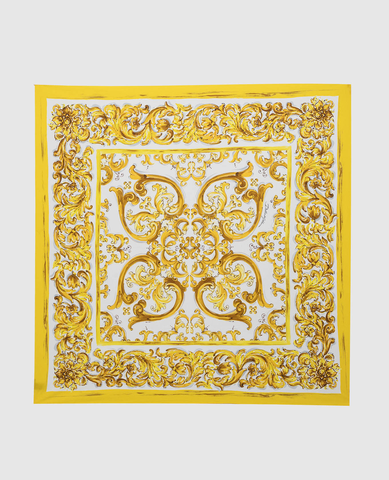 

White scarf in Majolica print Dolce&Gabbana