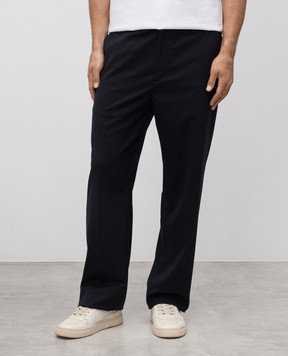 Moncler Blue pants with wool K10912A00016597FV