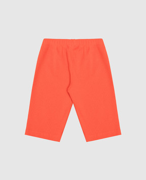 Off-White Children's orange ribbed shorts with logo print OGCD002S25JER001